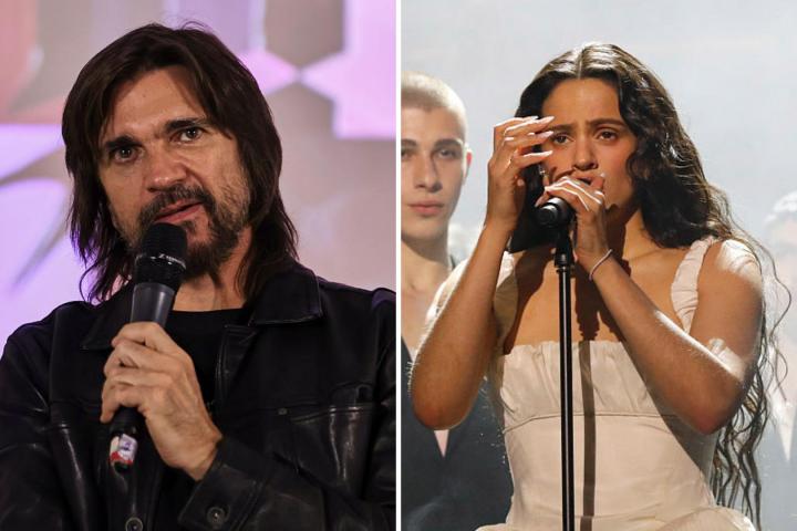 Fotomontaje de Juanes y Rosalía.