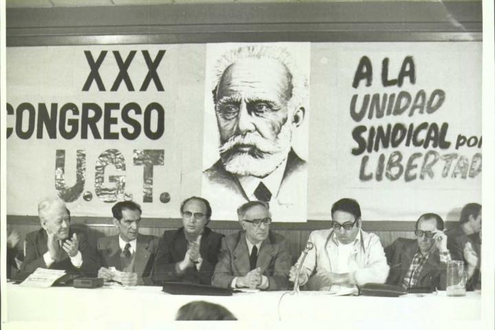 Imagen del 30º Congreso de la Unión General de Trabajadores. Madrid, abril de 1976
