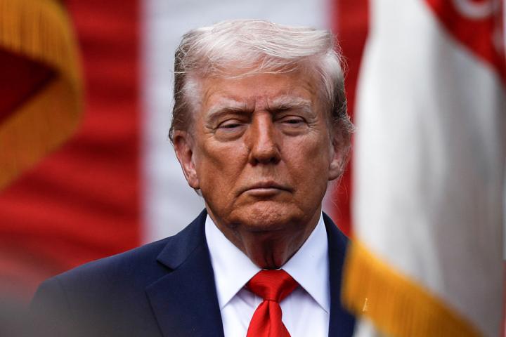 El presidente de EEUU, Donald Trump, asiste a una ceremonia en el Pentágono, en Washingto, para conmemorar el 24º aniversario del 11-S, el 11 de septiembre de 2025.