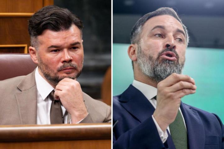 Gabriel Rufián y Santiago Abascal, en una imagen de archivo.