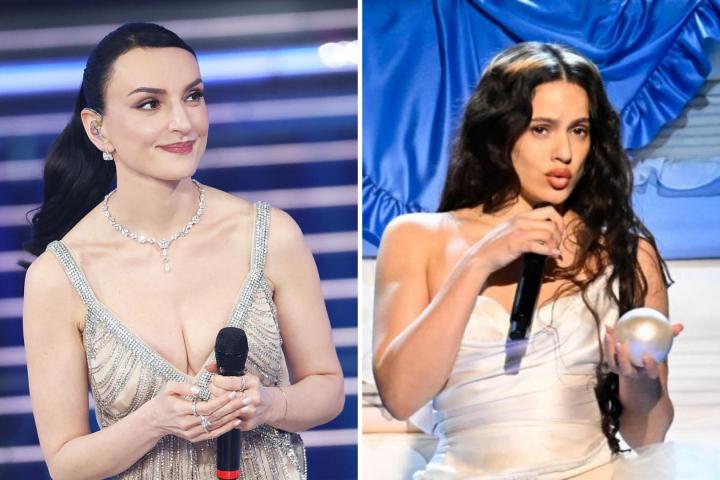 La cantante italiana Arisa y Rosalía.