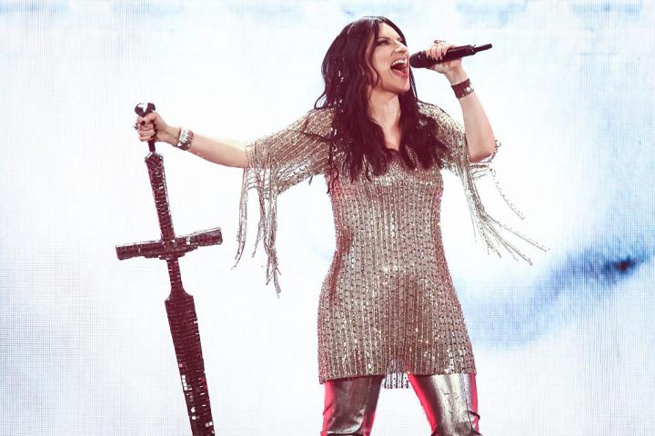 Laura Pausini en un concierto parte de su gira 'Yo canto'.