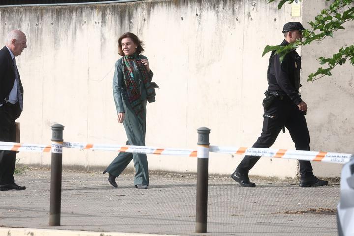 María Dolores de Cospedal, a su llegada a la Audiencia Nacional este jueves