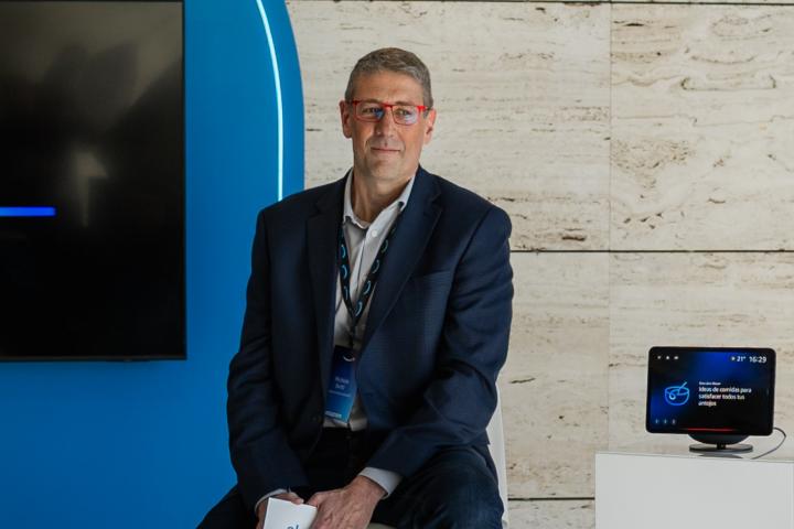 Michele Butti, vicepresidente de Alexa Internacional, en el evento de Alexa en Madrid.