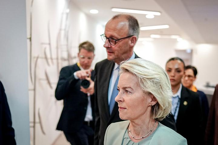 Friedrich Merz y Ursula von der Leyen, este viernes en Chipre