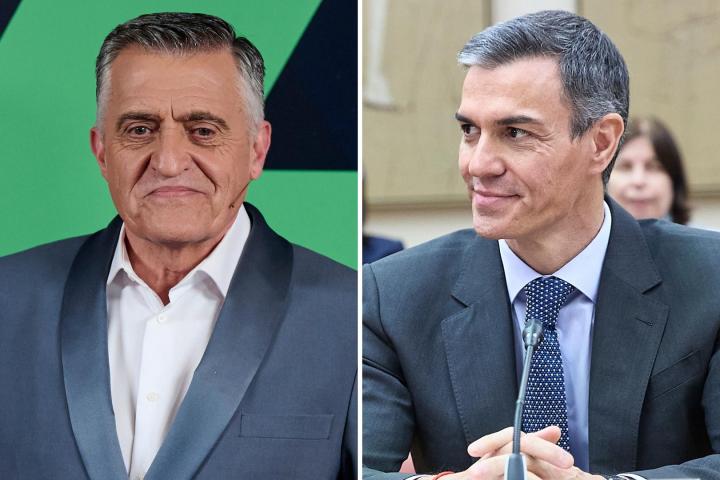 El Gran Wyoming y Pedro Sánchez.