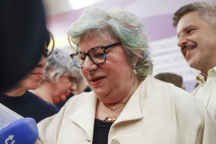 Dolores Vázquez, durante el homenaje del Ministerio de Igualdad