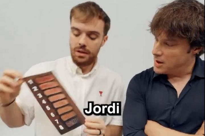 Jordi Cruz e Ibai Llanos valorando los puntos de la carne