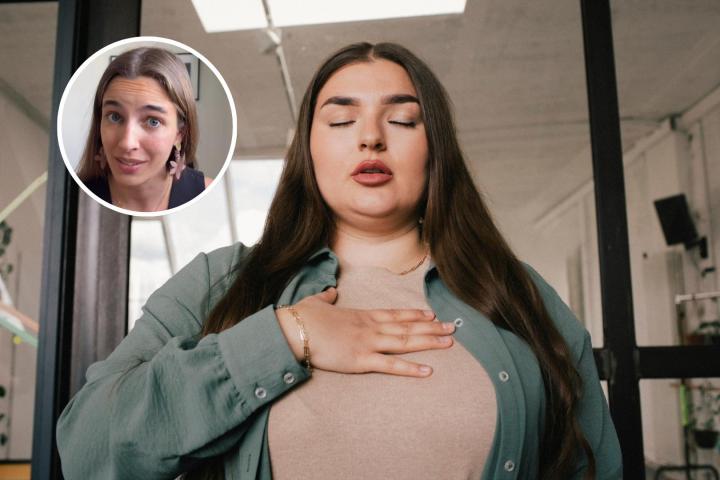 Marta Barranco y una persona con ansiedad