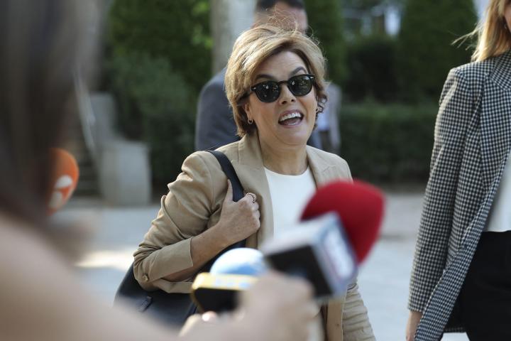 Soraya Sáenz de Santamaría llega a la Audiencia Nacional para declarar en el juicio por la operación Kitchen