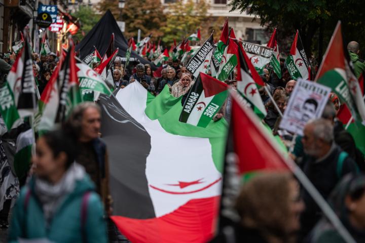 Imagen de archivo de una manifestación por los 50 años de resistencia del pueblo saharaui, en noviembre de 2025 en Madrid.