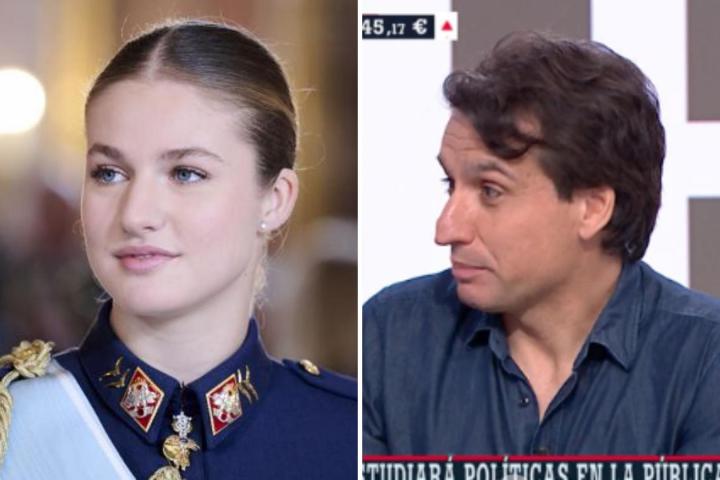 La princesa Leonor y Lluís Orriols.