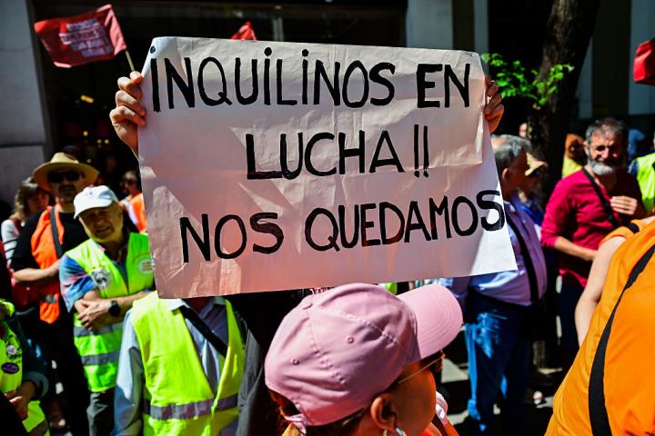 Manifestación de inquilinos por la vivienda