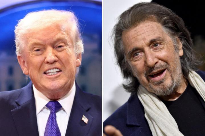 Donald Trump junto a Al Pacino, en una imagen de archivo.