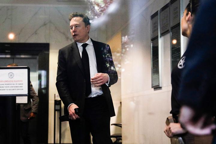 Elon Musk, en la corte de California el día del juicio