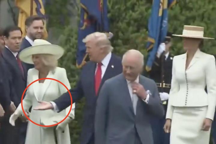 Camila, Trump, Carlos III y Melania en la Casa Blanca