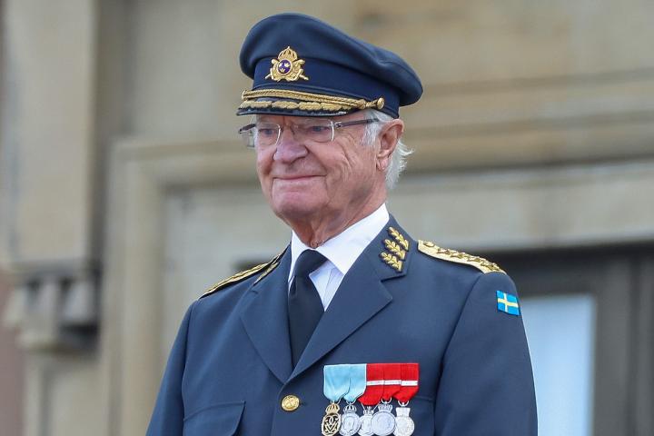 Carlos XVI Gustavo de Suecia en su 80º cumpleaños en el Palacio Real de Estocolmo