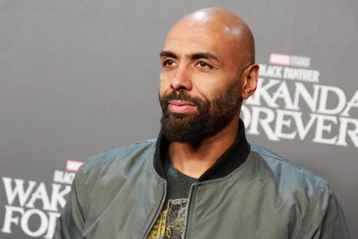 MADRID, SPAIN - NOVEMBER 10: Domingo Antonio Edjang Moreno, a.k.a. El Chojin, attends the "Black Panther: Wakanda Forever" film premiere at Cine Callao on November 10, 2022 in Madrid, Spain.  (Photo by Patricia J. Garcinuno/Getty Images)