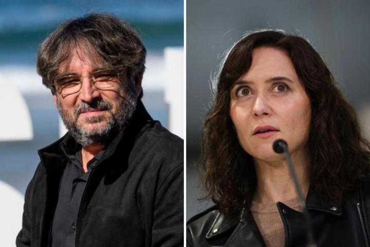 Jordi Évole, en una imagen de archivo, junto a Isabel Díaz Ayuso.