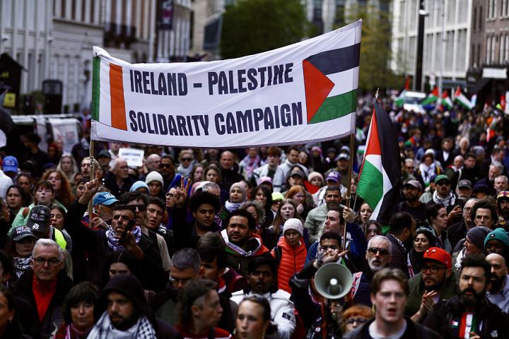 Manifestación propalestina en Dublín