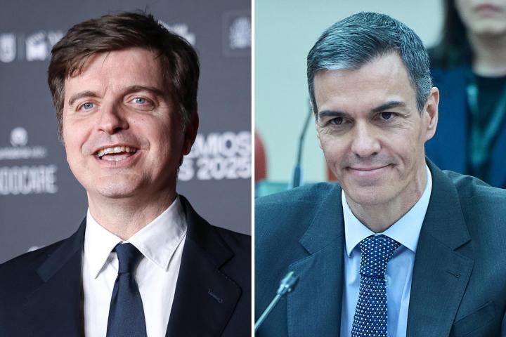 El periodista Marc Giró y el presidente del Gobierno, Pedro Sánchez.