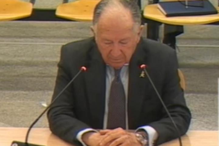 El exdirector del CNI Félix Sanz Roldán, durante su testimonio como testigo en el juicio de la 'operación Kitchen'.
