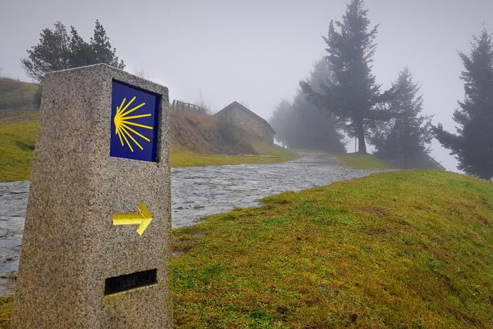 Un punto del camino de Santiago.