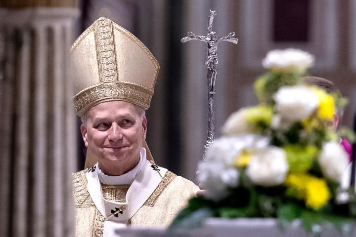ROME, LAZIO, ITALY - 2026/05/02: Pope Leo XIV presides over the rite of episcopal ordinations of four new bshops of the Diocese of Rome, in St. John Lateran Basilica in Rome. (Photo by Maria Grazia Picciarella/SOPA Images/LightRocket via Getty Images)