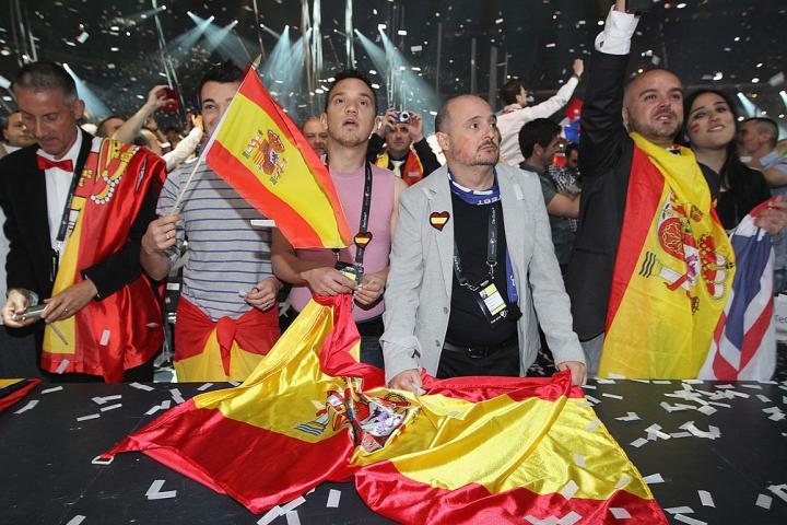 Eurofans españoles, durante el festival de Eurovisión 2011