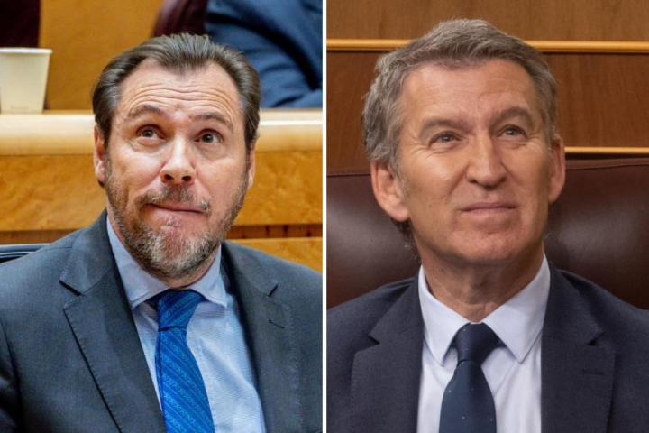 Fotomontaje de Óscar Puente y Alberto Núñez Feijóo.