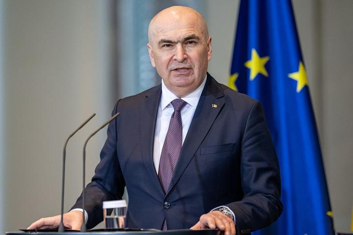 Ilie Bolojan, primer ministro de Rumanía, ofrece una rueda de prensa tras su reunión en la Cancillería Federal de Alemania, el 28 de enero de 2026, en Berlín, durante una visita oficial.
