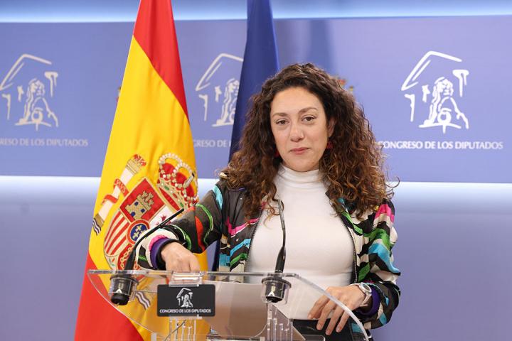 MADRID, SPAIN - MAY 05: Sumar MP Aina Vidal during a press conference at the Congress of Deputies on 5 May 2025 in Madrid, Spain. (Photo By Marta Fernandez/Europa Press via Getty Images)