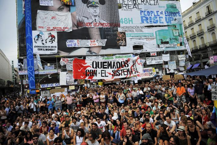 Sol en Madrid durante el Movimiento 15-M.