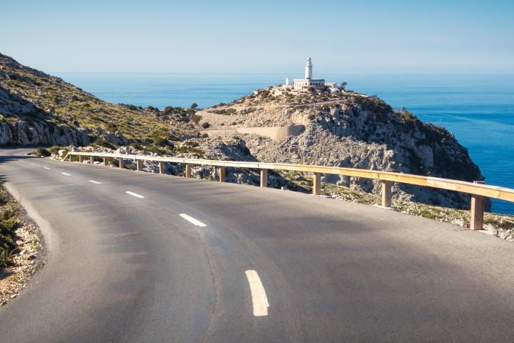 Una carretera en Mallorca.
