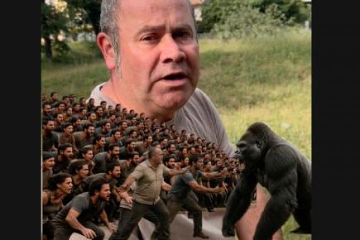 El primatólogo Manolo lleva 30 años trabajando con primates.