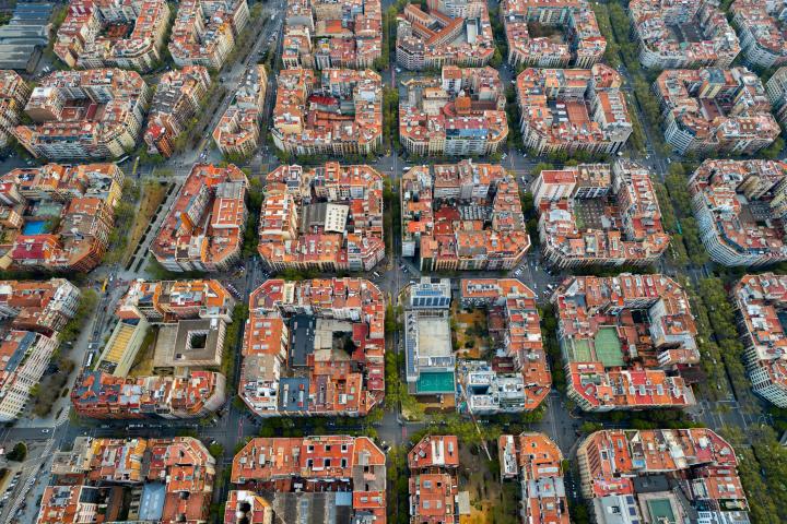 Vista aérea de Barcelona.