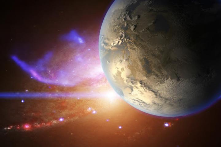 Una imagen de archivo de un exoplaneta