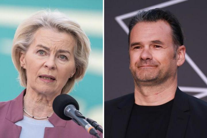 Ursula von der Leyen junto a Iñaki López, en una imagen de archivo.