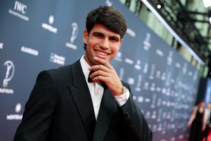 Carlos Alcaraz, en los Premios Laureus en Madrid