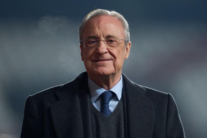 Florentino Pérez, sonriente