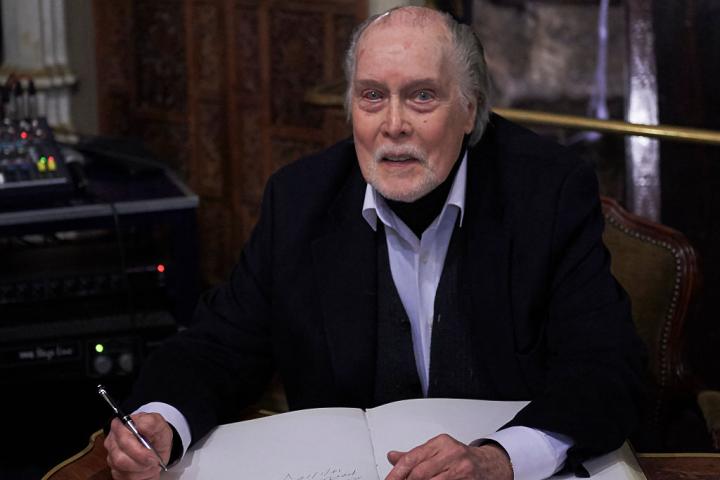 Jack Taylor en la inauguración en el museo de cera de Madrid en 2016.