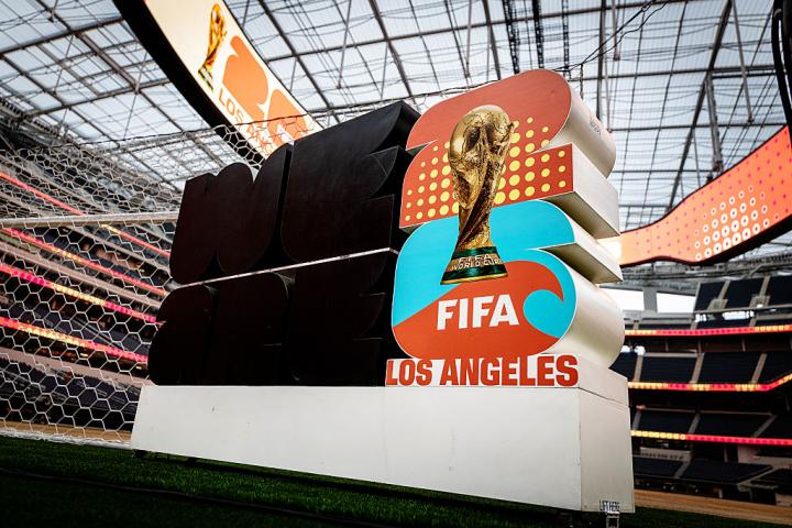 Inglewood, CA - May 12, 2026 :

The Los Angeles World Cup 2026 Host Committee hold a media event at SoFi Stadium marking 30 days until the opening FIFA World Cup 2026 on Tuesday, May 12, 2026 in Inglewood, CA. 

(Jason Armond / Los Angeles Times via Getty Images)