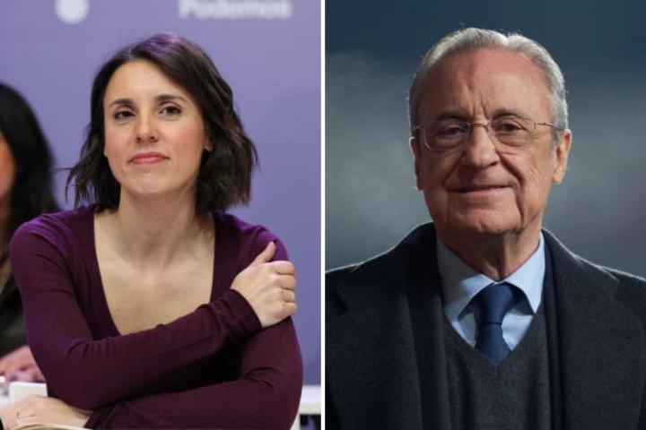 Irene Montero, en una imagen de archivo, junto a Florentino Pérez