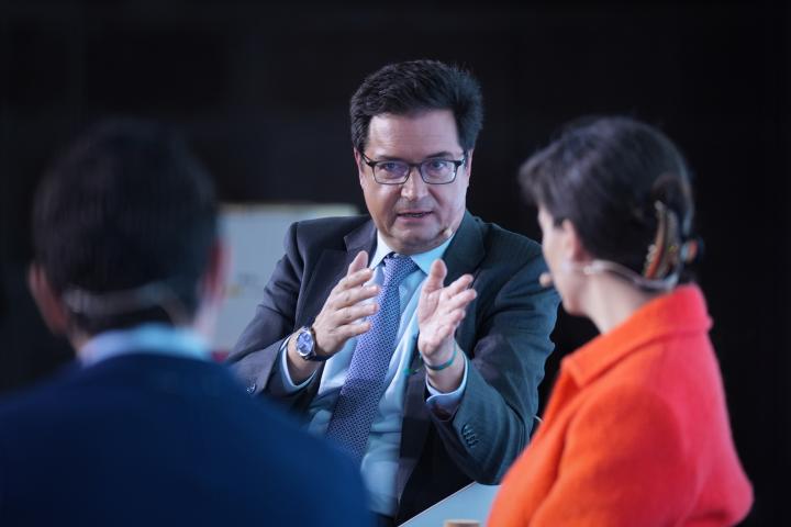 El ministro de Transformación Digital, Óscar López, en el I Encuentro Internacional por los Derechos Digitales celebrado en Barcelona.