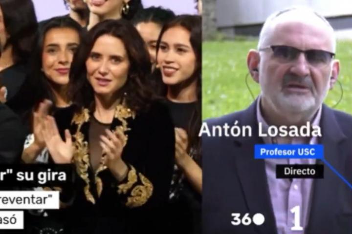 Antón Losada hablando de Ayuso en 'Mañaneros 360'.