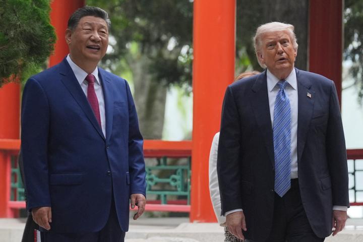 El presidente de China, Xi Jinping, y su homólogo estadounidense, Donald Trump.