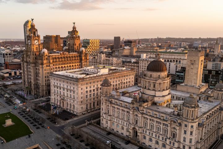 La ciudad de Liverpool, en Reino Unido.