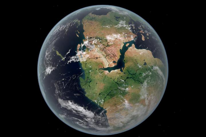 Una imagen de archvio sobre Pangea hace más de 200 millones de años