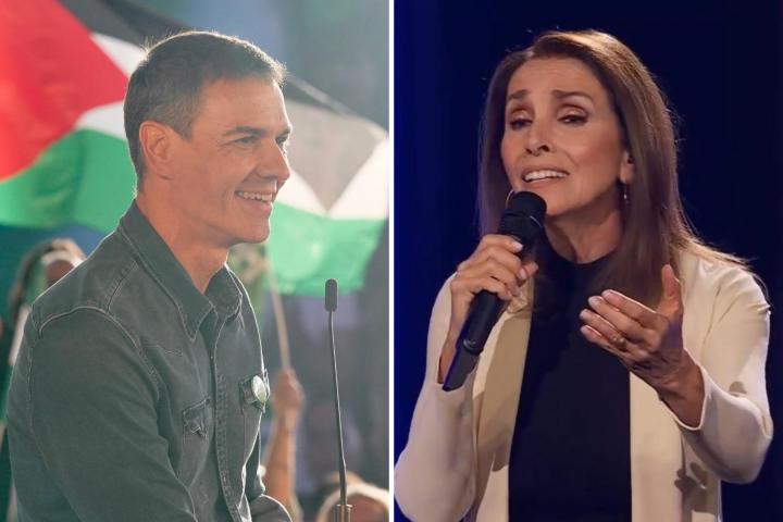 Fotomontaje de Pedro Sánchez y Ana Belén.