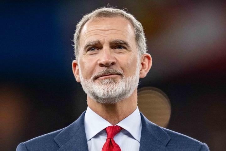 Felipe VI en un partido de fútbol de la selección española en 2024